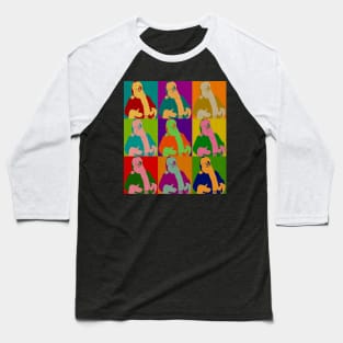 A very jolly Santa Claus Andy Warhol Style Baseball T-Shirt